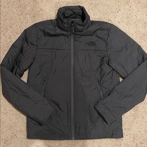 NORTH FACE CHARCOAL GREY ZIP UP JACKET